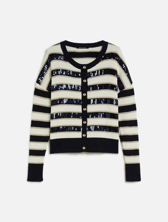 Pennyblack Sequin-adorned striped cardigan