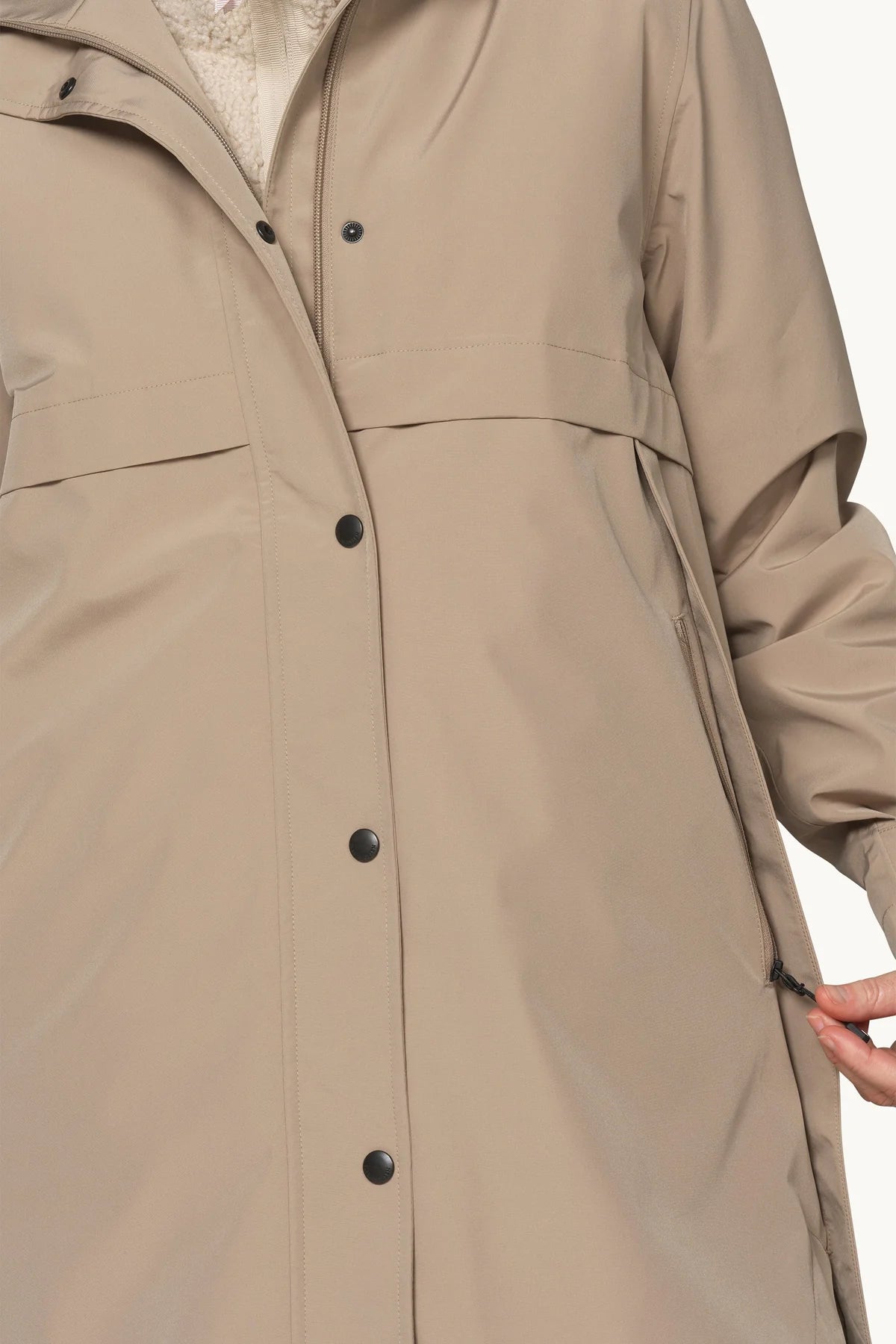 Ilse Jacobsen PADDED RAINCOAT - GREIGE