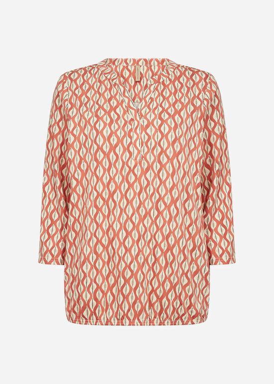 Load image into Gallery viewer, Soya Concept SC-FELICITY AOP 507 BLOUSE ORANGE
