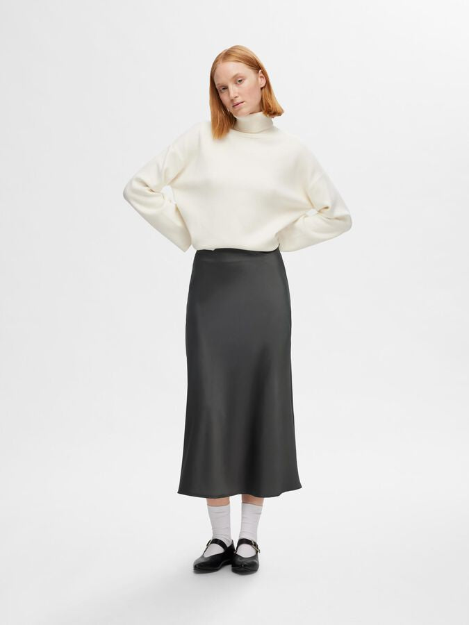 Selected/Femme SATIN MIDI SKIRT