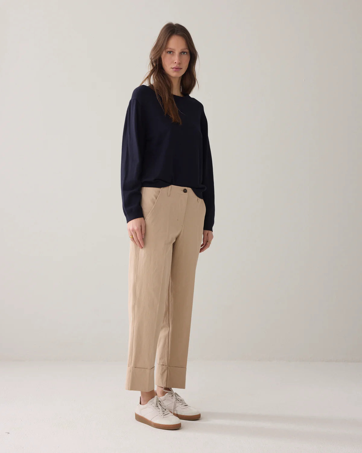 Summum Woman SHINY STRAIGHT-LEG TROUSERS