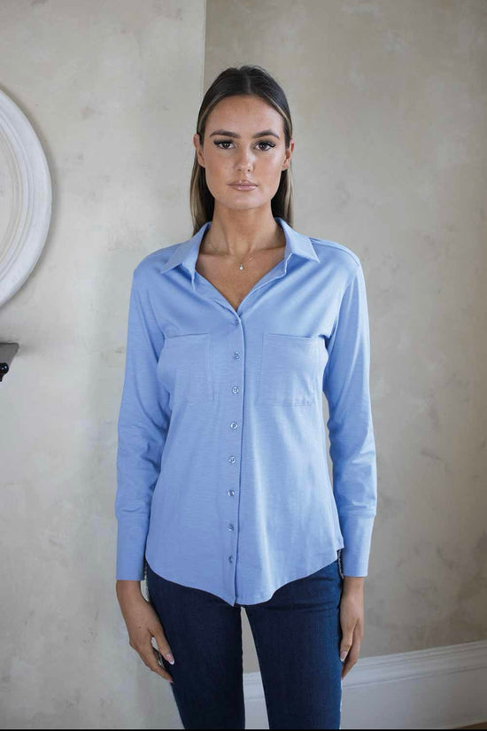 No2mor0 Izzy Cotton Shirt Blue