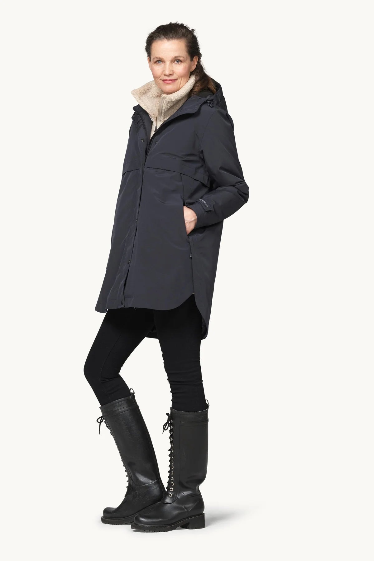 Ilse Jacobsen PADDED RAINCOAT - DARK INDIGO