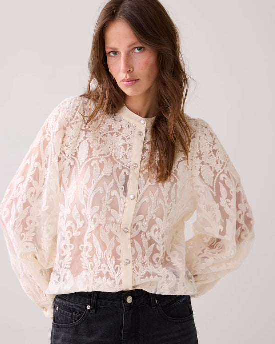 Summum Woman SHEER LACE BLOUSE