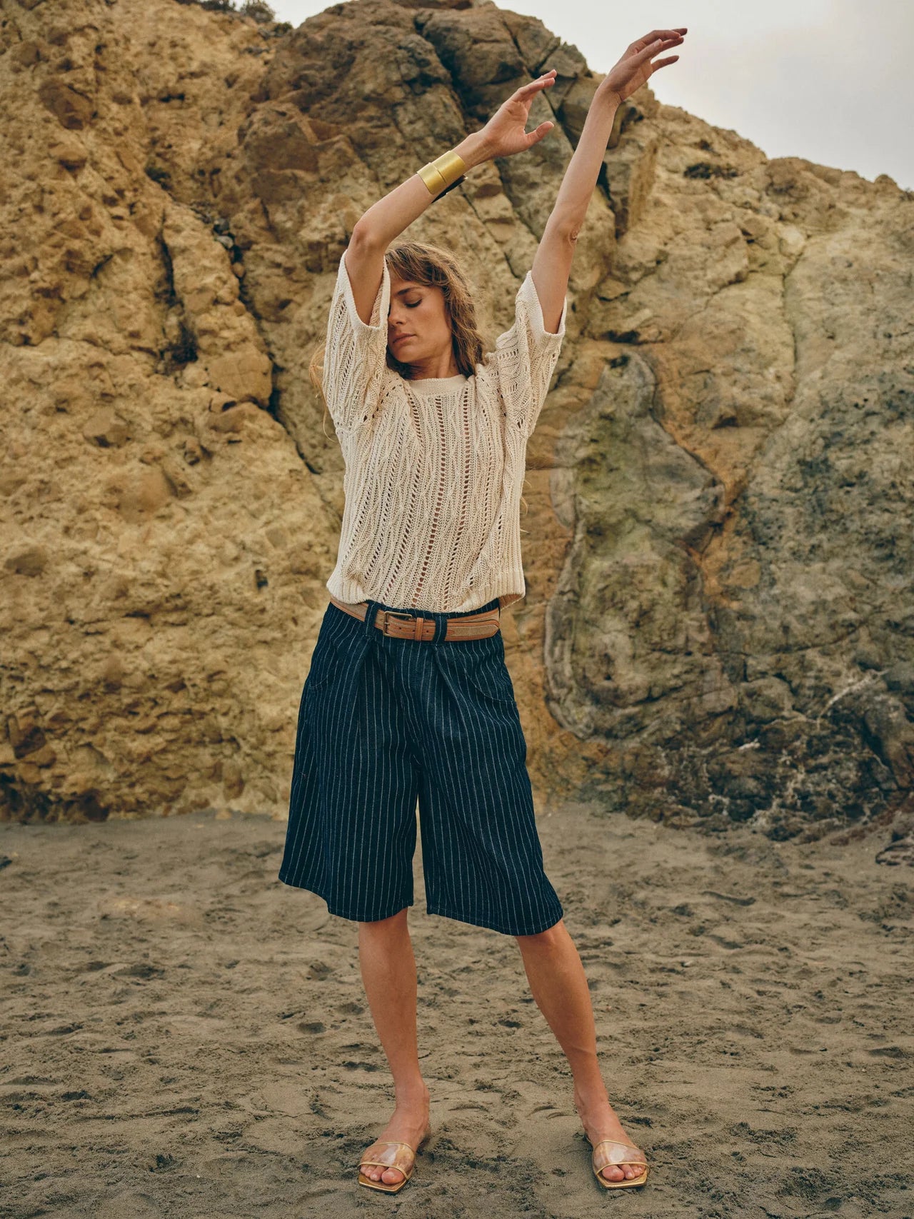Heyanno MMHFan Stripe Shorts
Wide fit