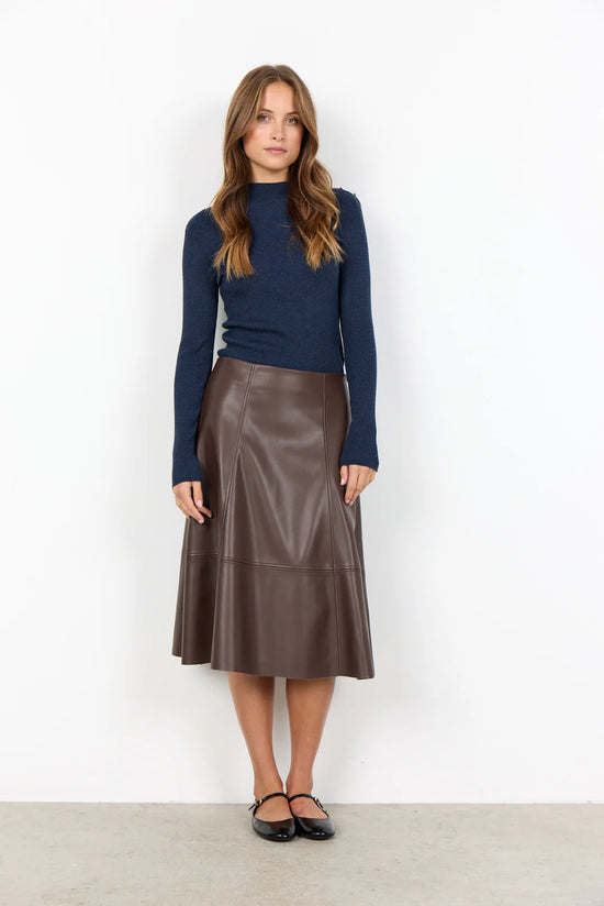 Soya Concept SC-BECKIE 18 SKIRT DARK BROWN