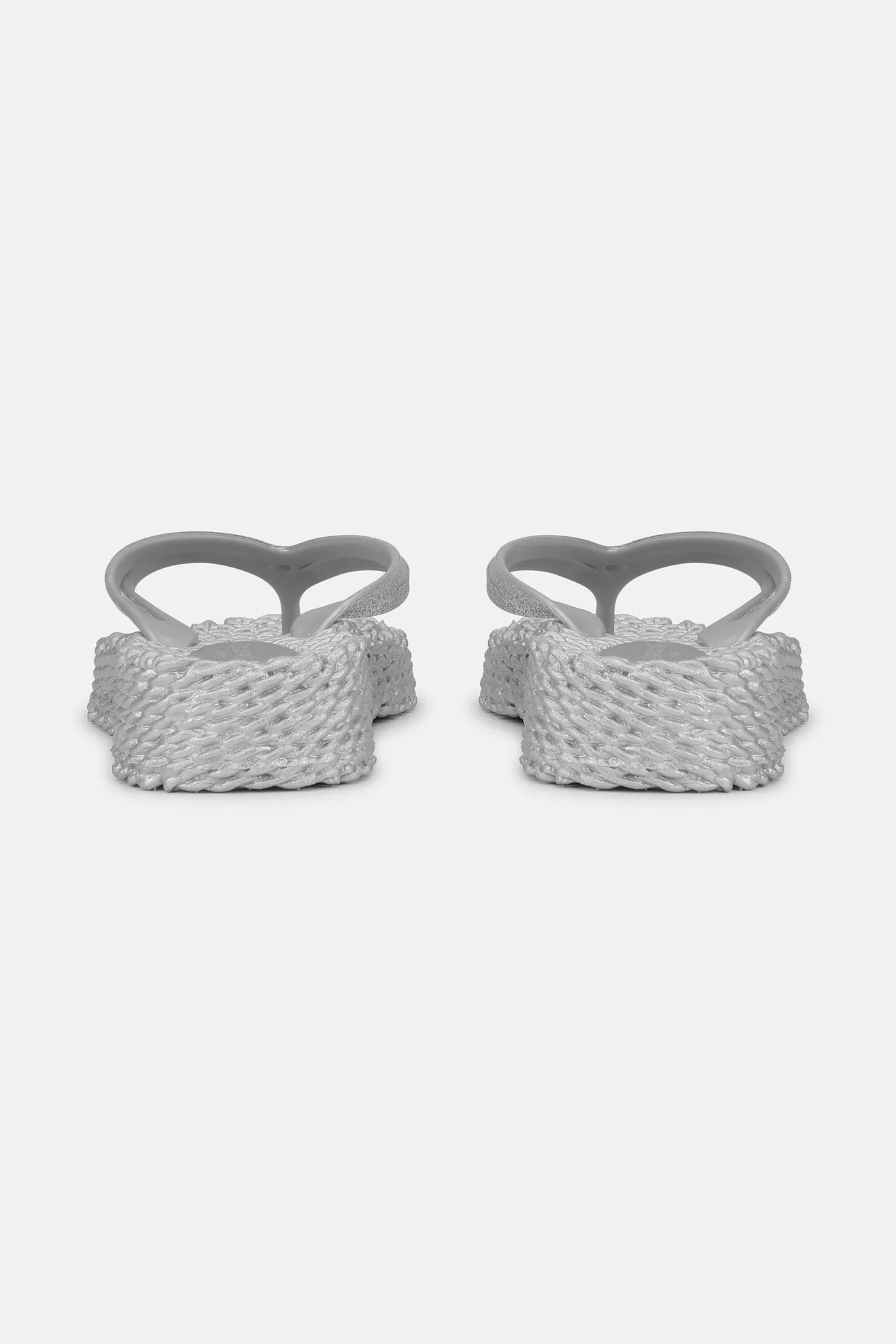 Ilse Jacobsen Platform Flip-flops Glitter - Silver