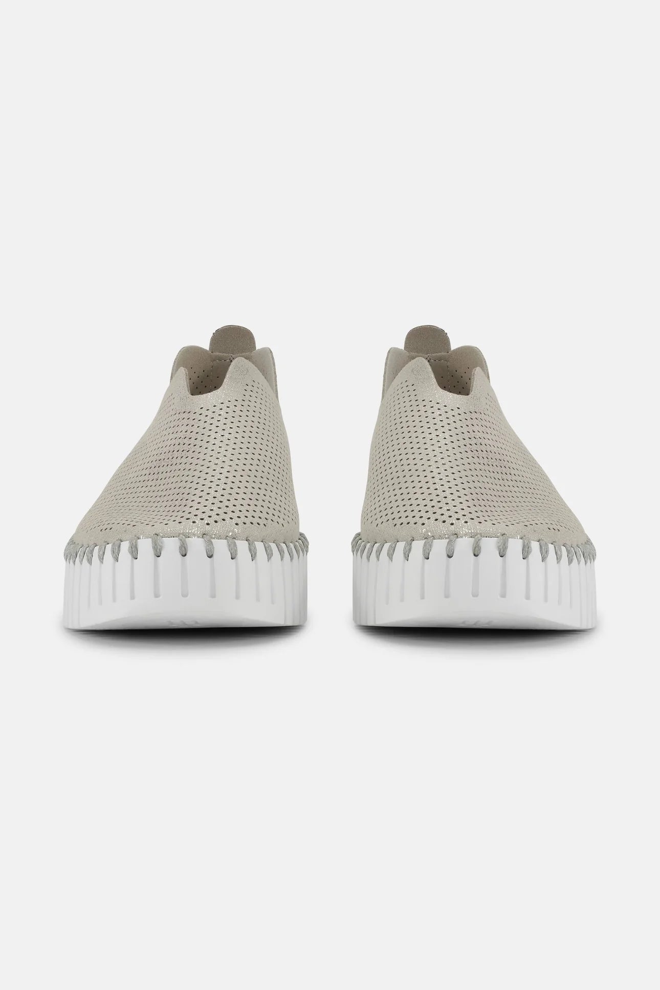 Ilse Jacobsen Platform Tulip Sko Glitter - Silver White