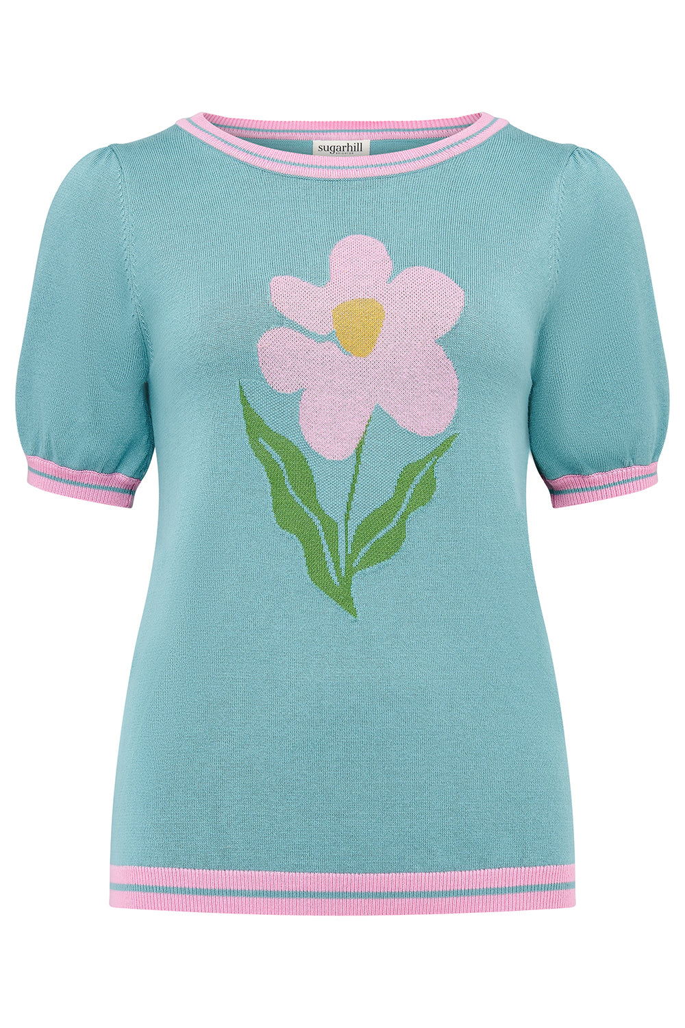 Sugarhill Brighton Dominique Knit Top - Seafoam,Art Flower