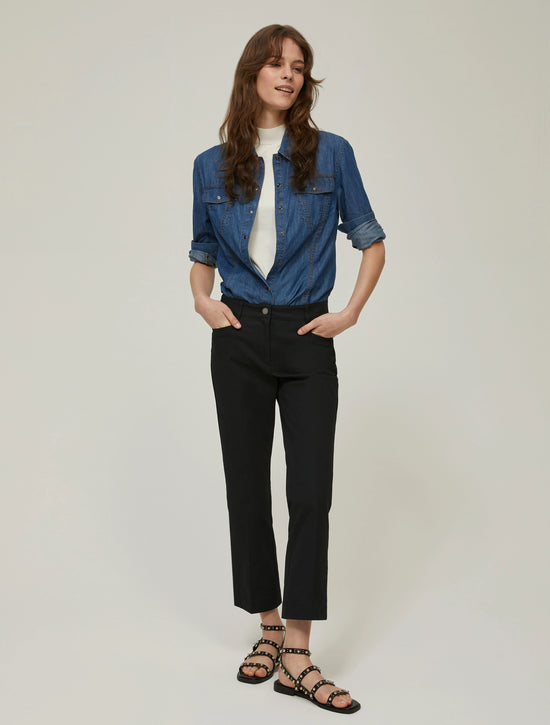Pennyblack Twill mini flare trousers Black
