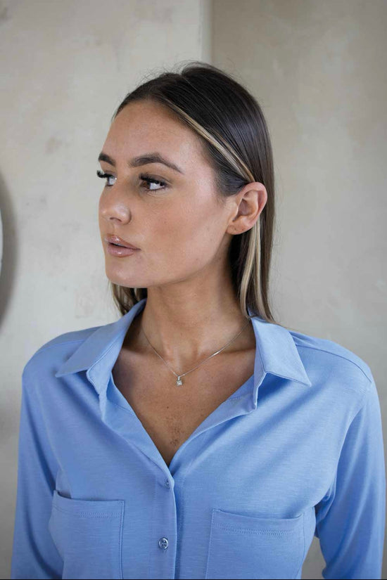 No2mor0 Izzy Cotton Shirt Blue