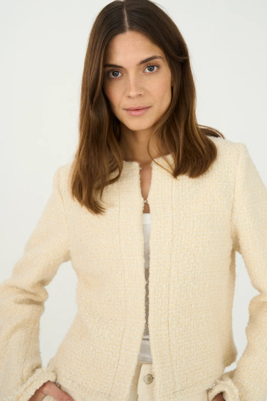 Load image into Gallery viewer, Pieszak PD-Aya Boucle Jacket - White Pearl
