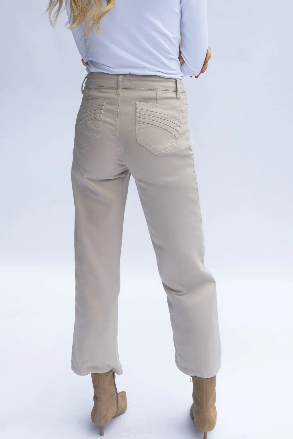 No2mor0 Napoli Wide Leg Denim Trouser - 27" Leg
Taupe