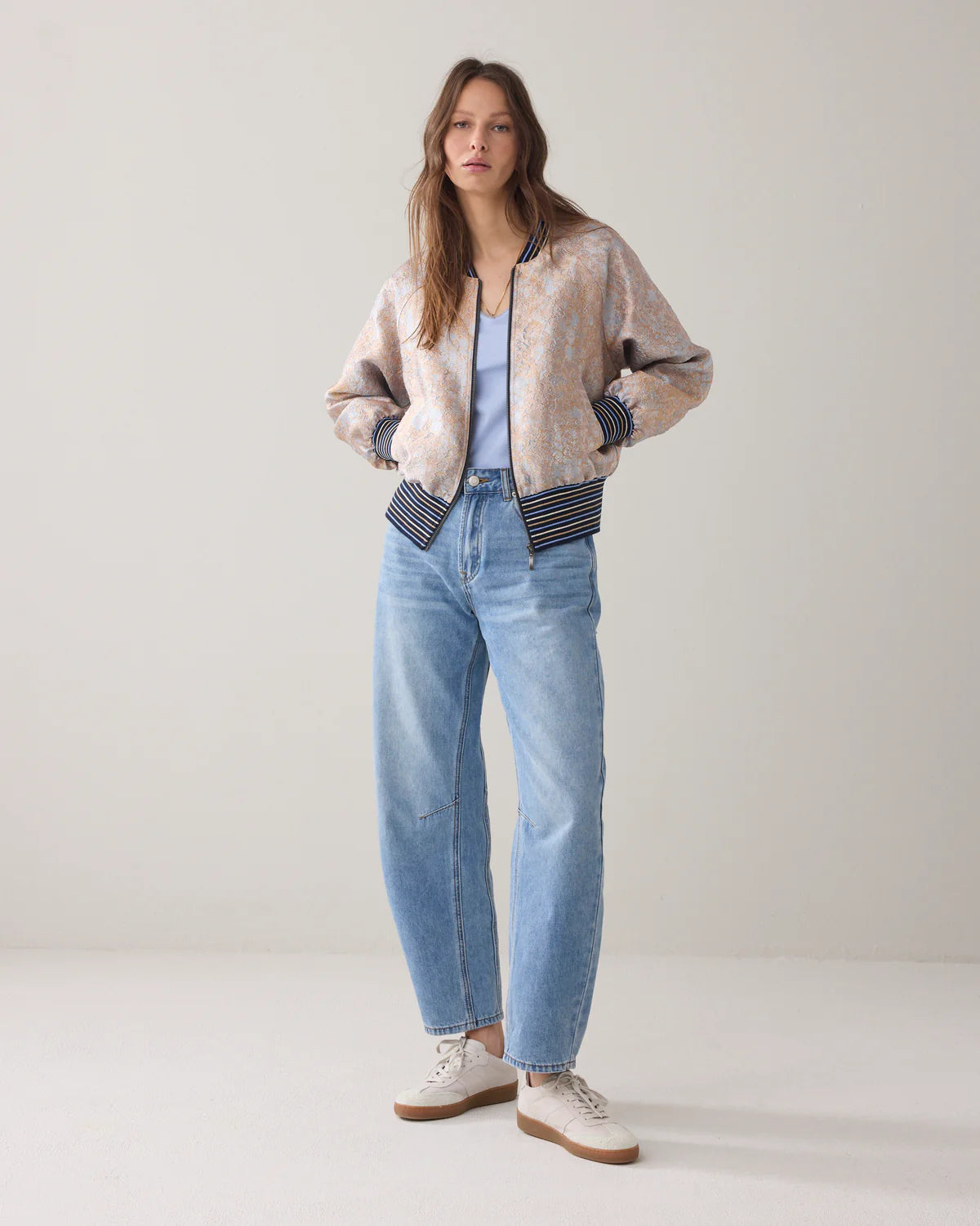 Summum Woman BOMBER JACKET IN JACQUARD FABRIC