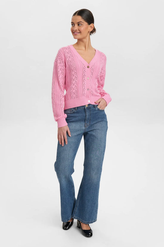 Numph NUMORELLO CARDIGAN - Pink Cosmos