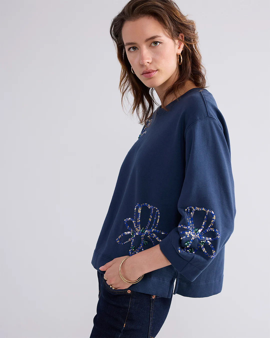 Summum Woman SWEATSHIRT WITH 3/4 SLEEVES