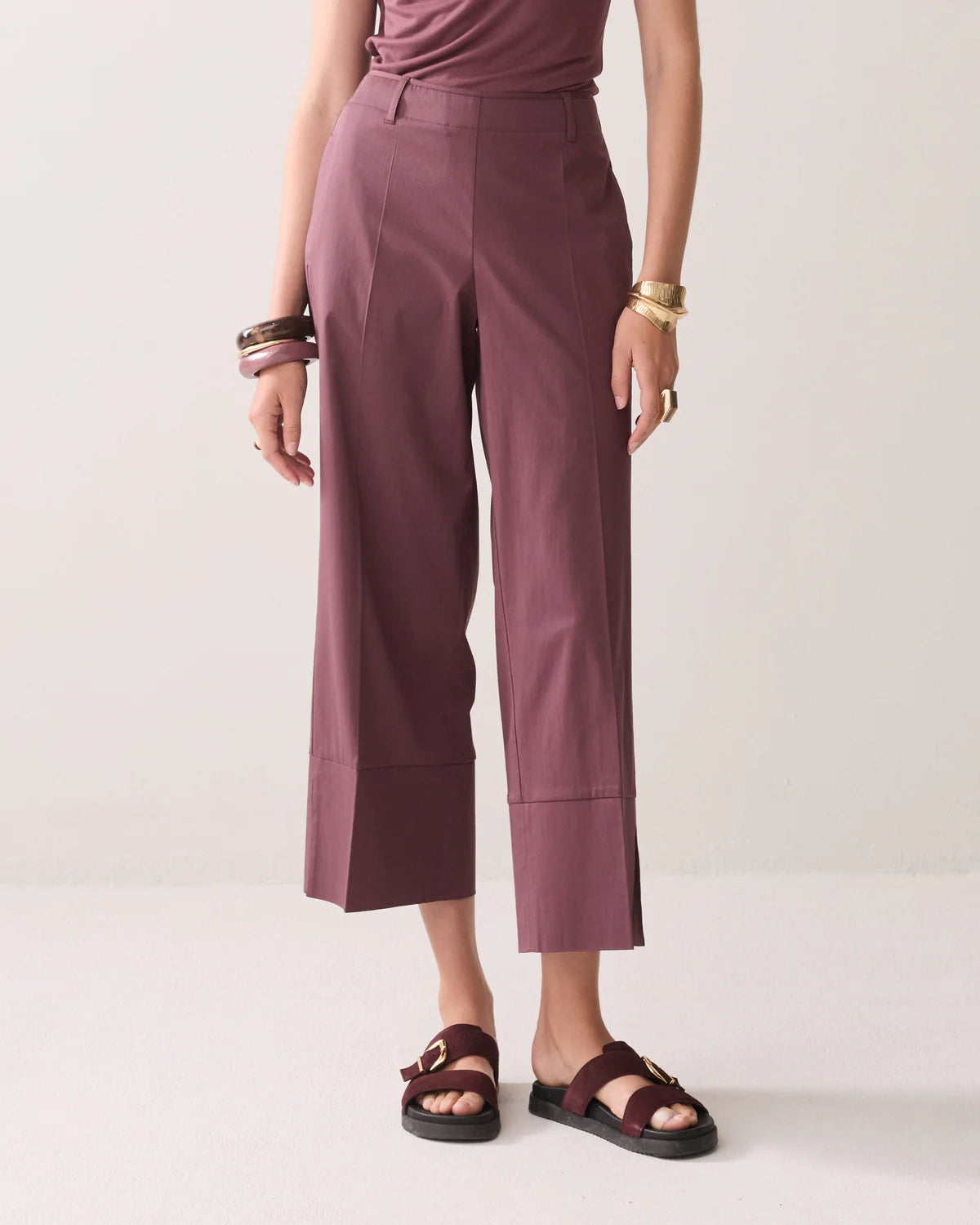 Summum Woman 7/8 LENGTH TROUSERS WITH SLIT Fig