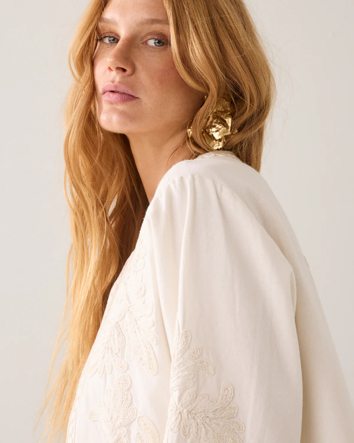 Summum Woman COTTON JACKET WITH EMBROIDERY