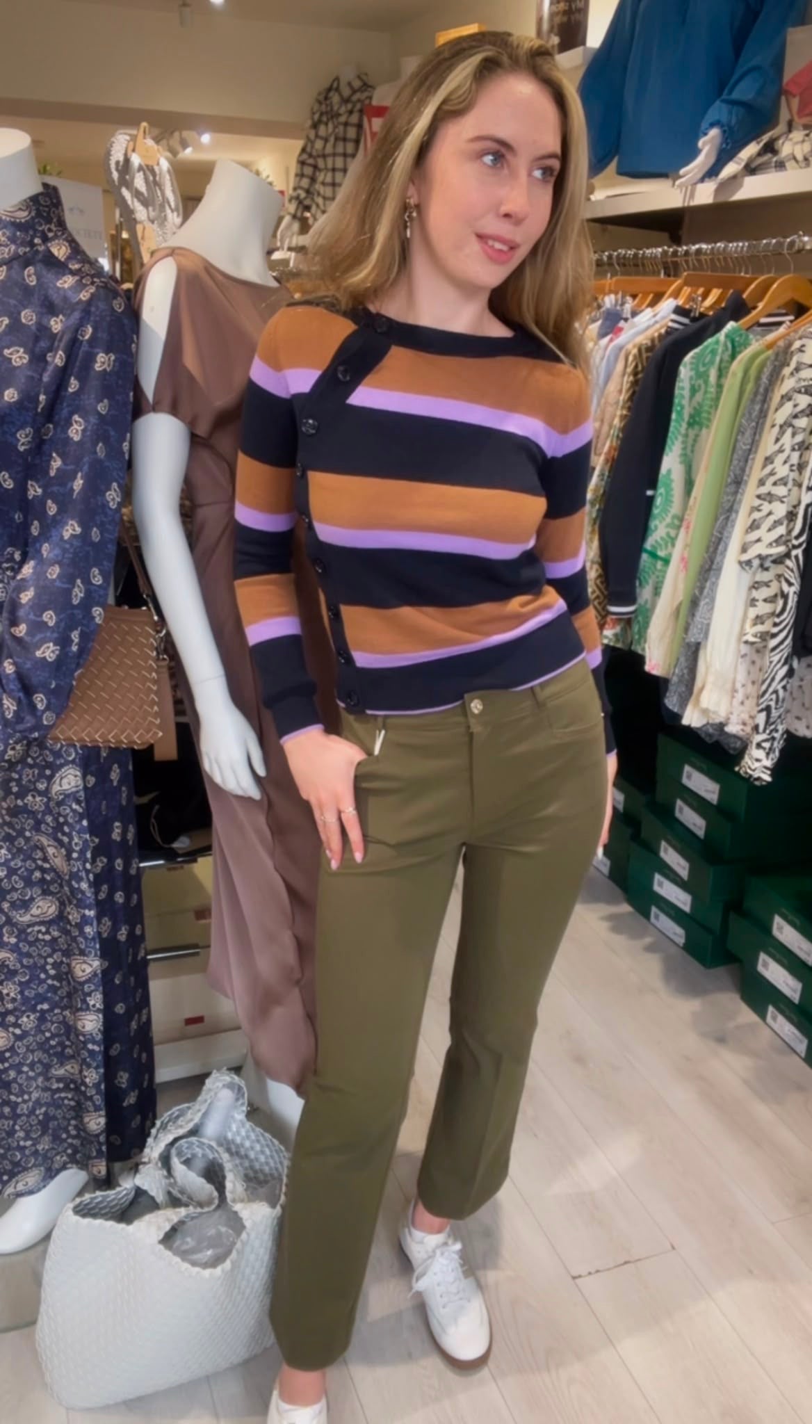 Pennyblack Mini-flare cut trousers - KHAKI