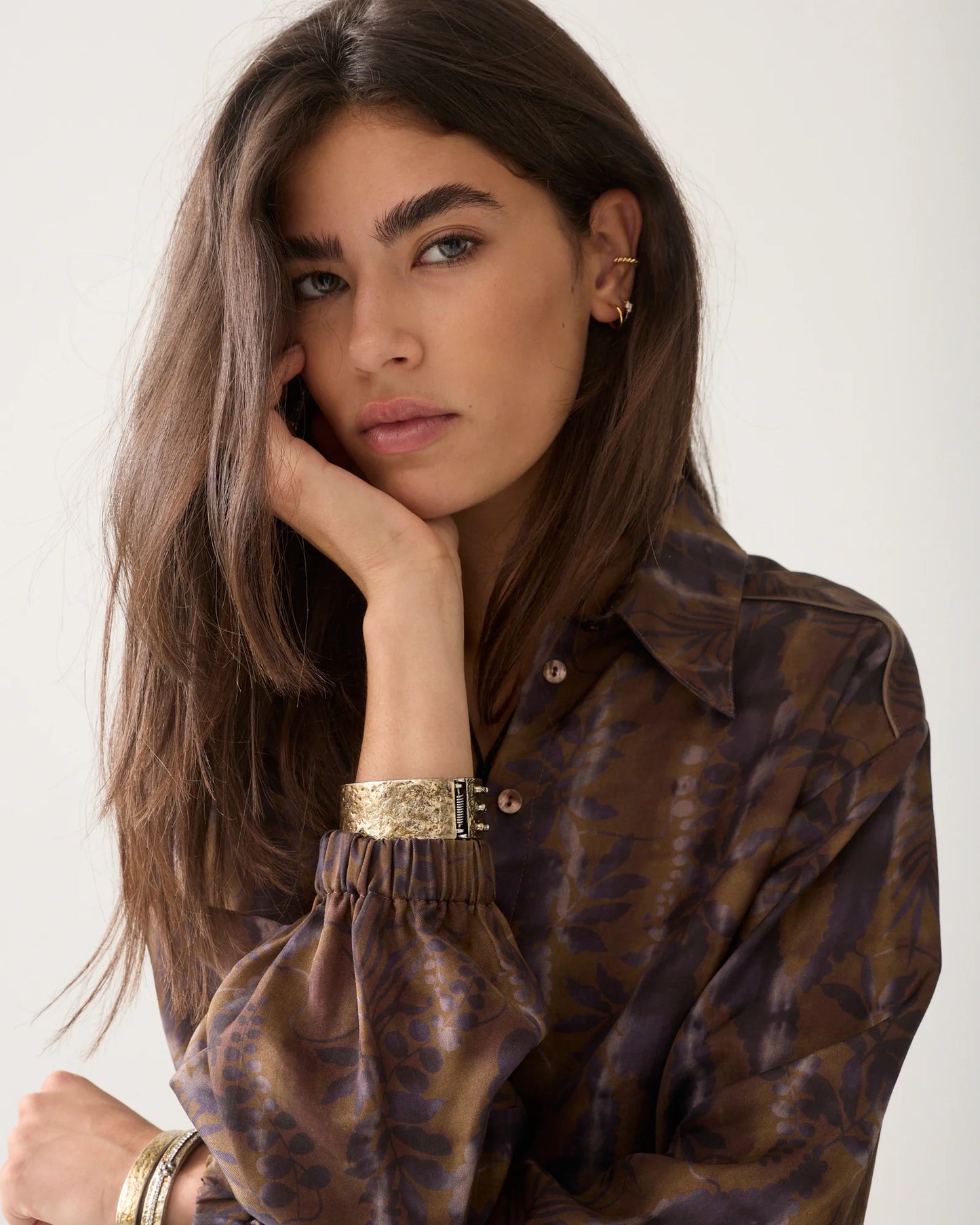 Summum Woman Misty flower cropped blouse