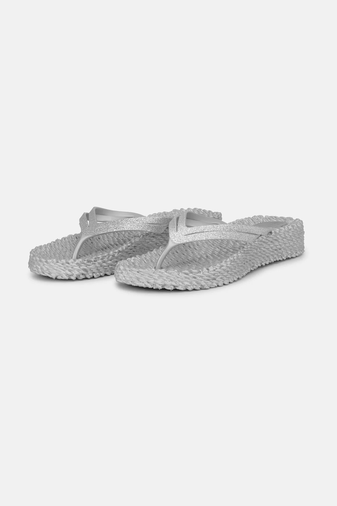Ilse Jacobsen Platform Flip-flops Glitter - Silver