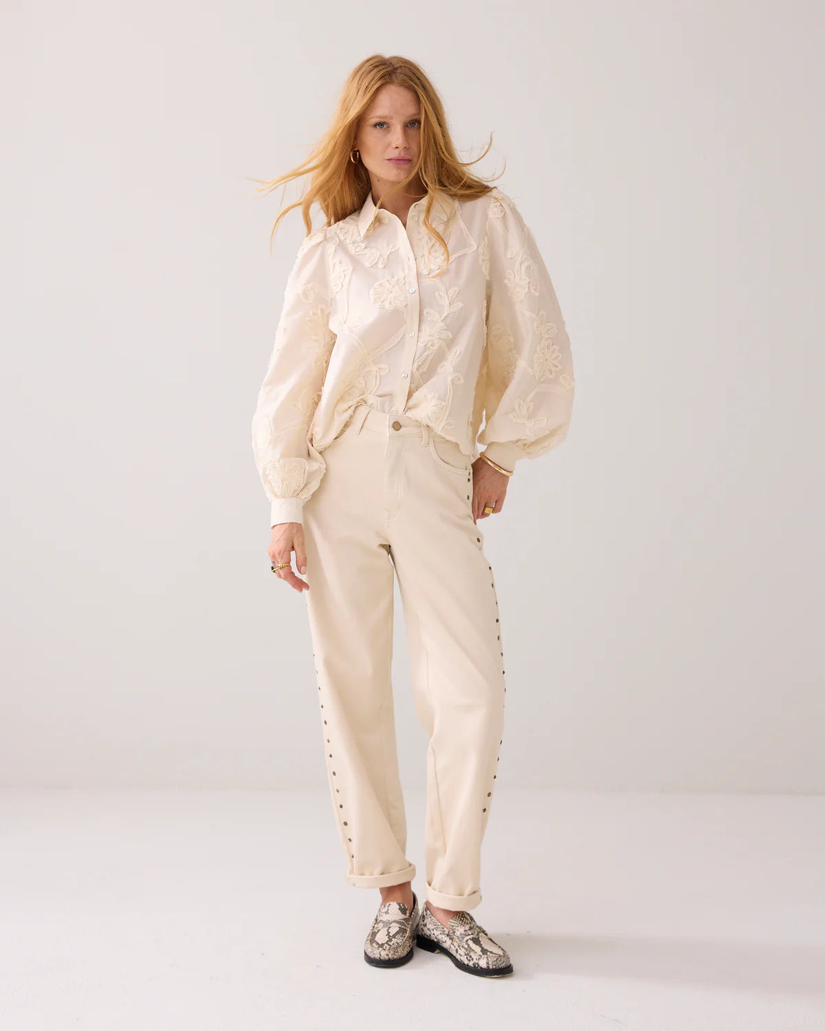 Summum Woman BLOUSE WITH FLOWER TAPE