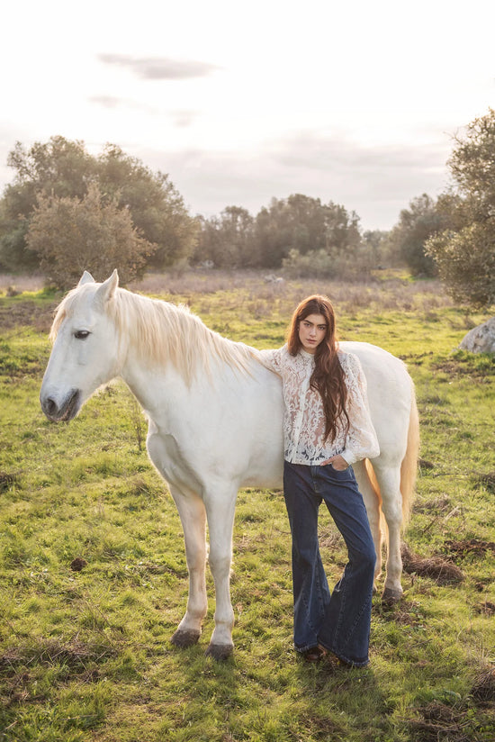 Summum Woman SHEER LACE BLOUSE