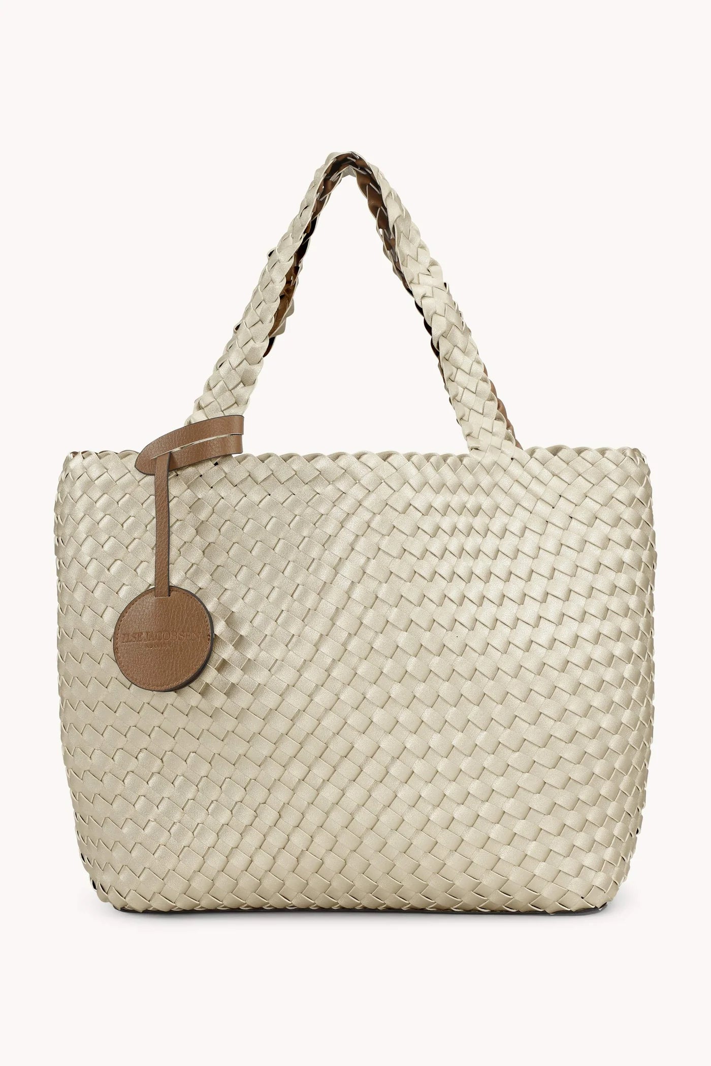 Ilse Jacobsen TOTE BAG BRAIDED - GOLDY SAND DOLLAR METALLIC
