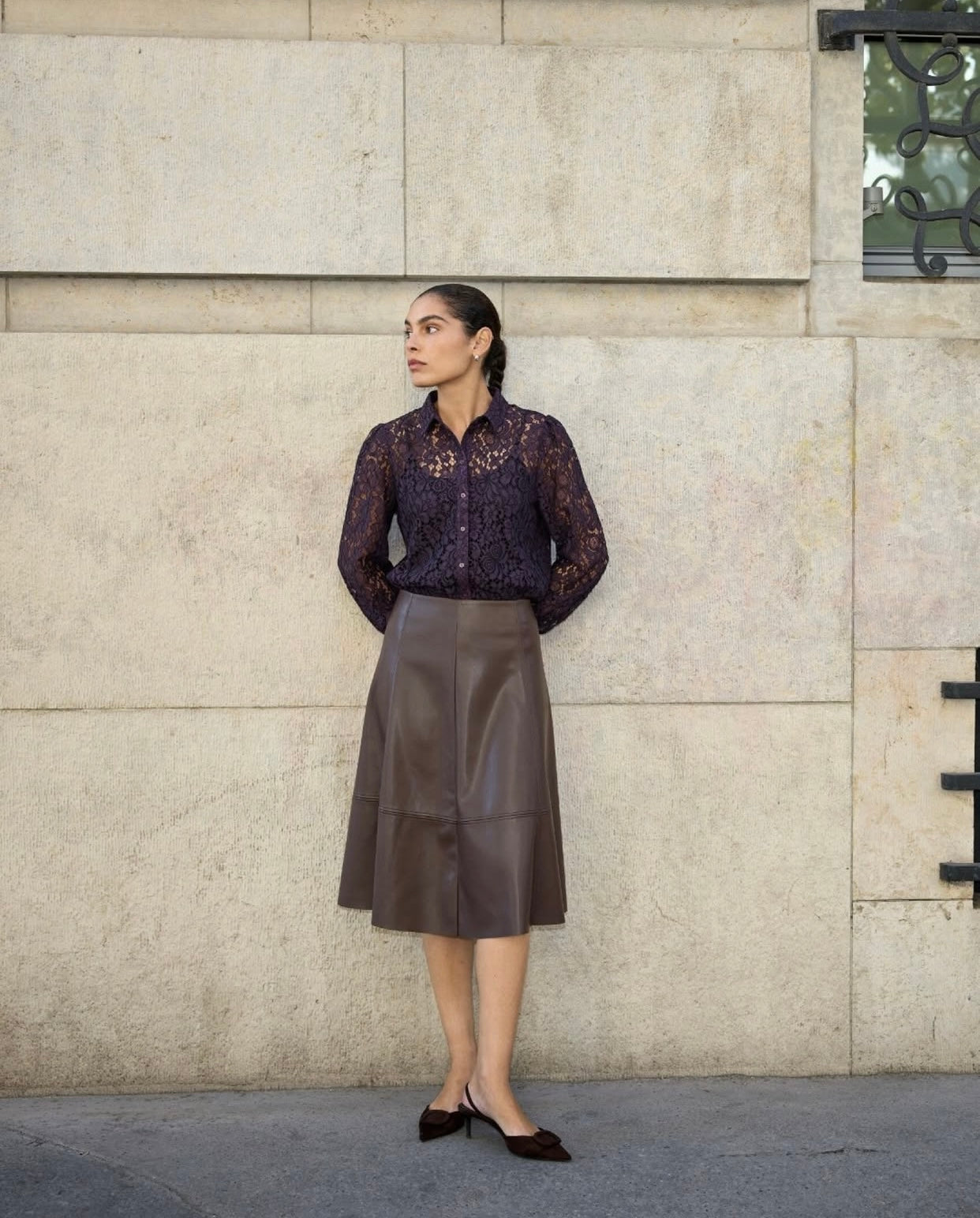 Soya Concept SC-BECKIE 18 SKIRT DARK BROWN