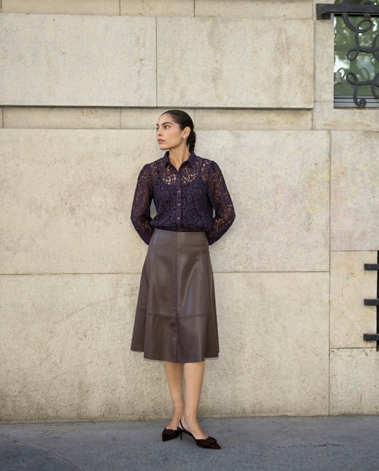 Soya Concept SC-BECKIE 18 SKIRT DARK BROWN