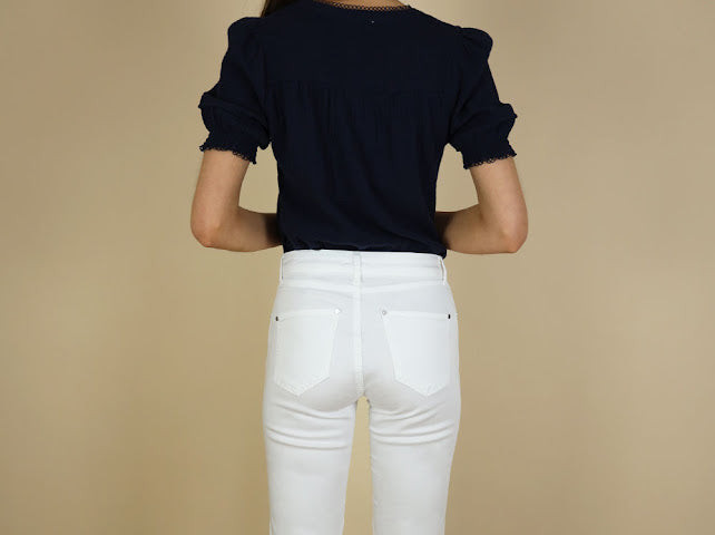 No2mor0 Unity 3/4 Tencel Trouser - 25" Leg White