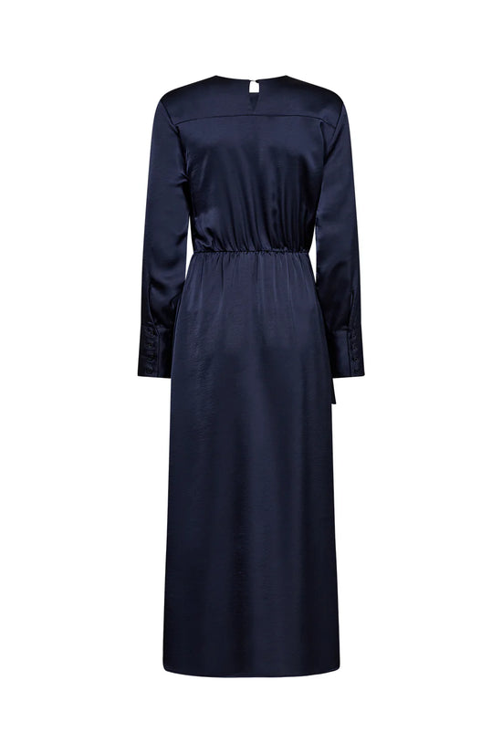 Pieszak PD-Iris Satin Dress - Deep Navy Blue