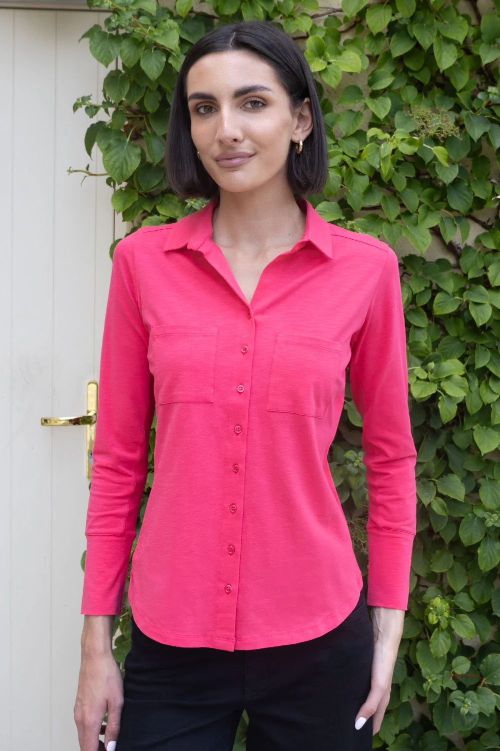 No2mor0 Izzy Cotton Shirt
Hot Pink