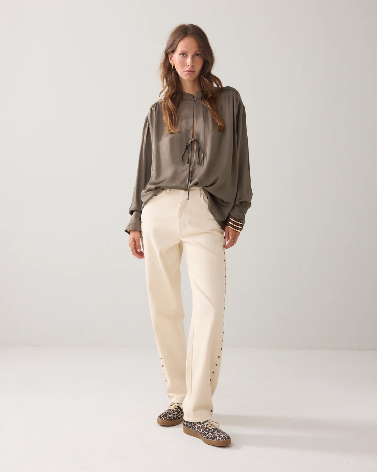 Summum Woman SHINY TOP WITH BOW FASTENING