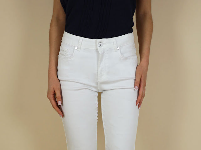 No2mor0 Unity 3/4 Tencel Trouser - 25" Leg White