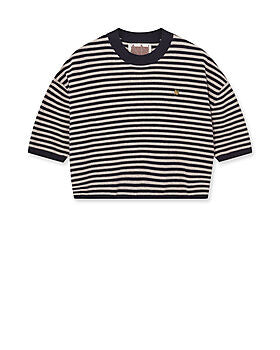 Heyanno MMHPoetic Stripe Knit
Relaxed fit Baritone Blue