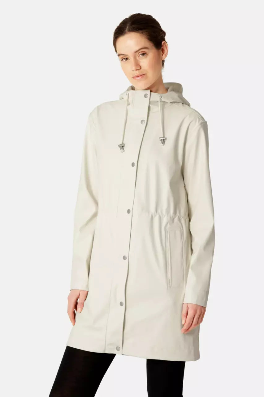 Ilse Jacobsen Long Parka Rain Jacket - Milk Creme