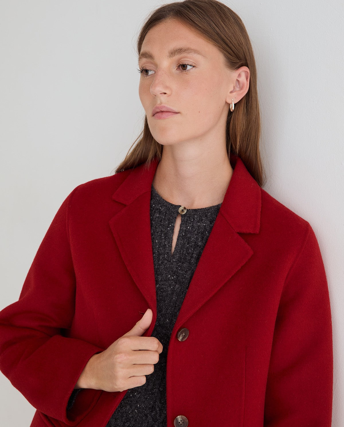 Yerse HANDMADE WOOL-BLEND MIDI COAT