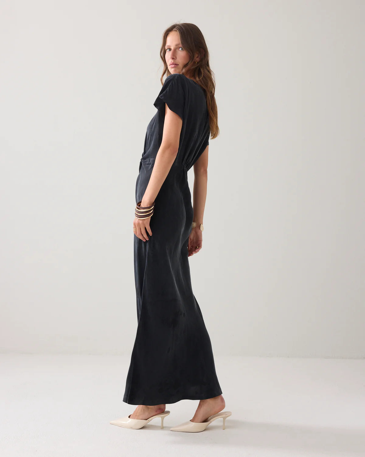 Summum Woman LONG DRESS IN CUPRO FABRIC