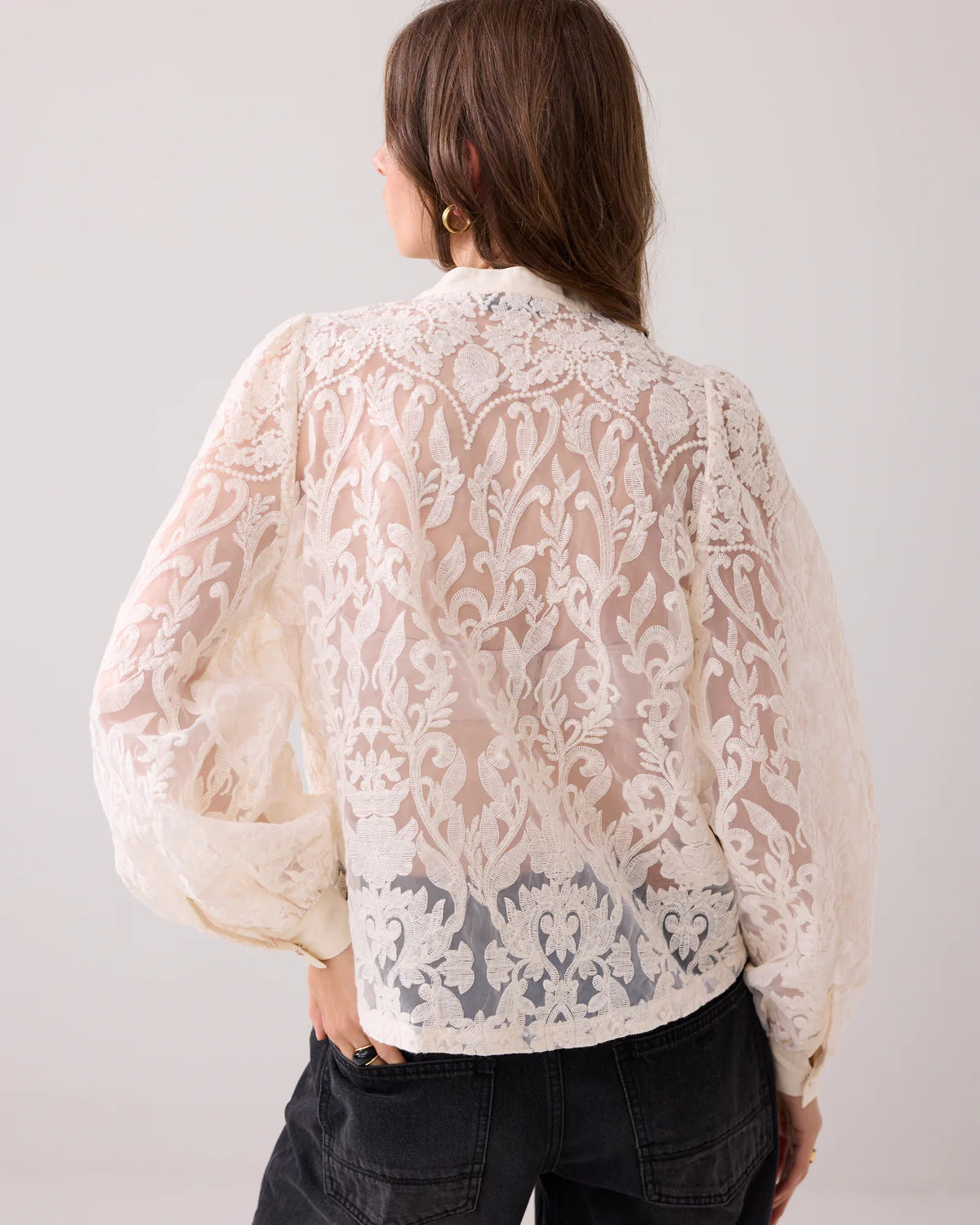 Summum Woman SHEER LACE BLOUSE