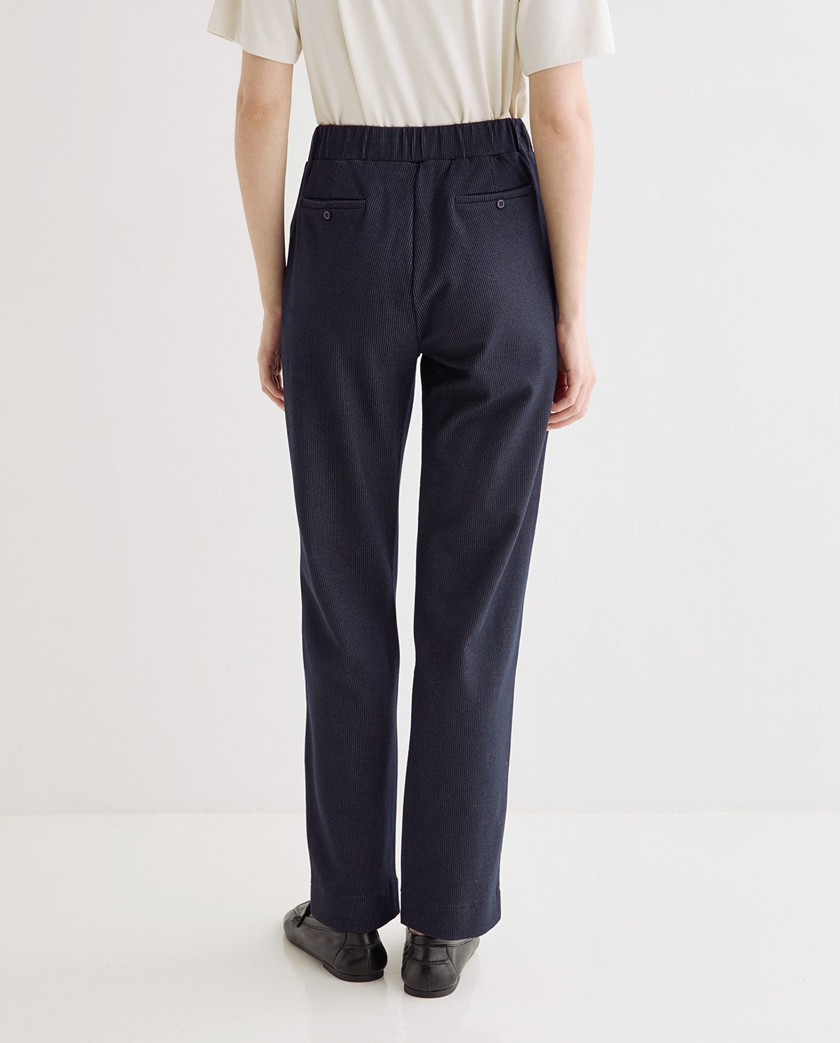 Yerse PINSTRIPE STRAIGHT TROUSERS