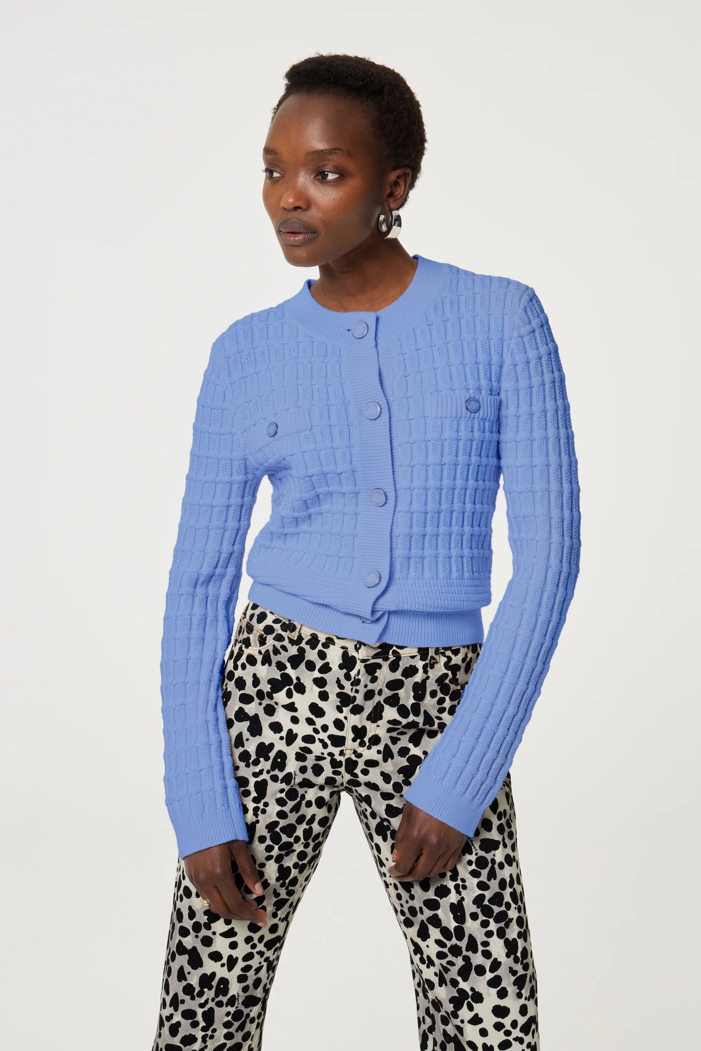 Fabienne Chapot Chin Cardigan French Blue