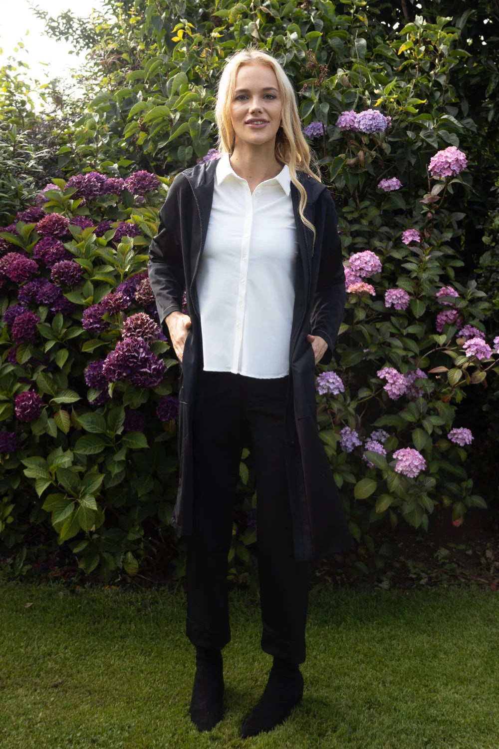 No2mor0 Aphrodite Lightweight Duster Black