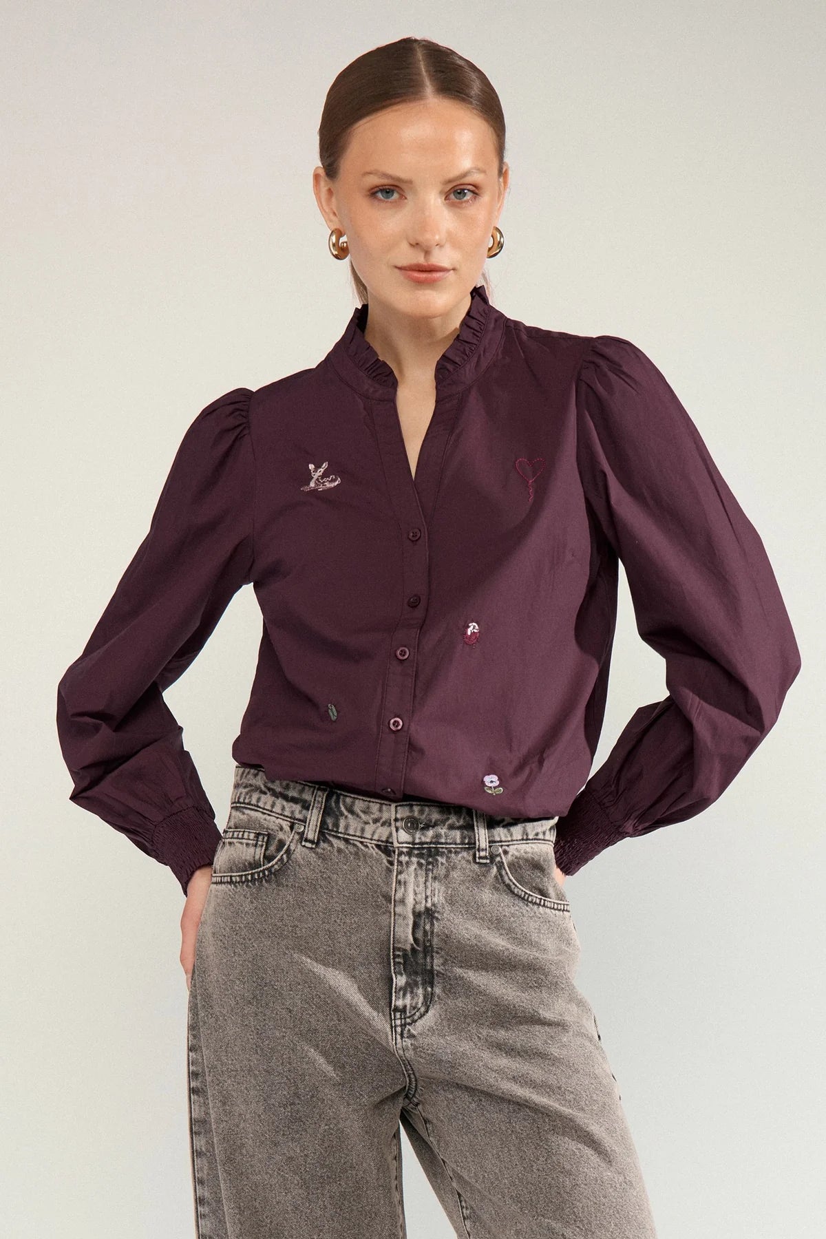 Numph NUTENJA V-NECK SHIRT - Fig