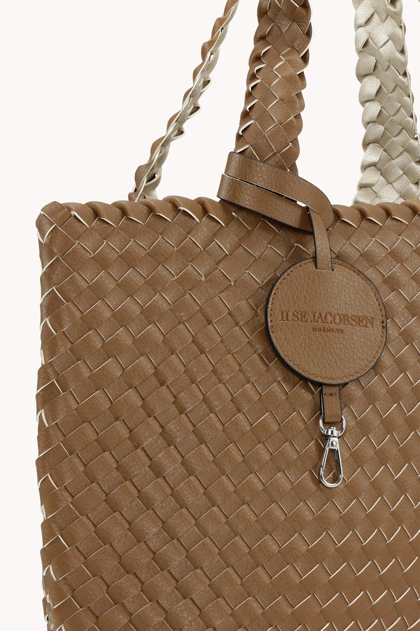 Ilse Jacobsen TOTE BAG BRAIDED - GOLDY SAND DOLLAR METALLIC