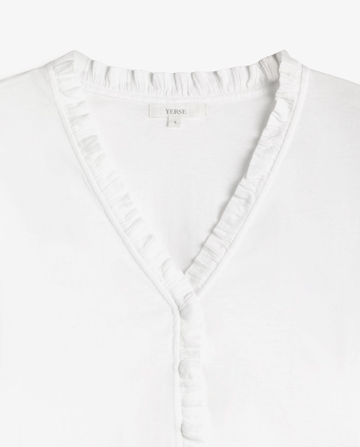 Yerse RUFFLED T-SHIRT White