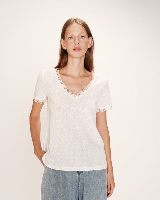 Load image into Gallery viewer, Grace And Mila T-SHIRT ECRU ROME
