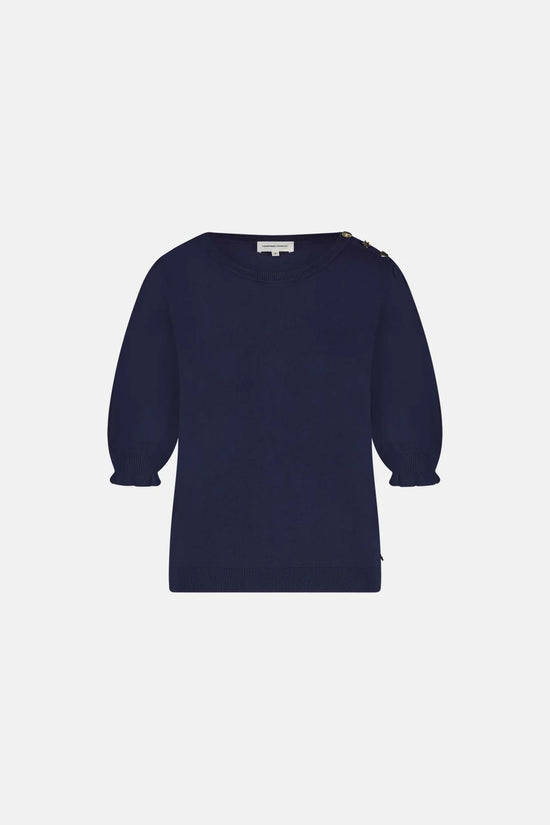 Fabienne Chapot Molly Short Sleeve Pullover Midnight Blue