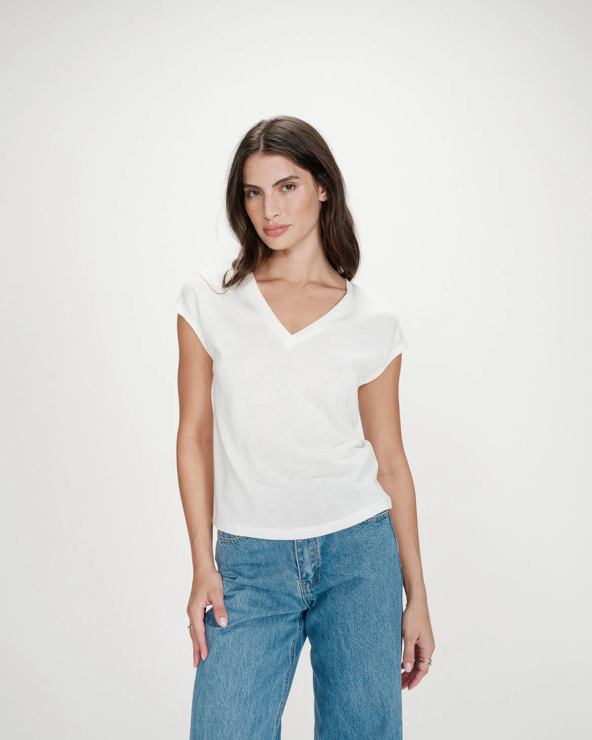 Grace And Mila V-NECK LUREX TOP IVOIRE VALSONS