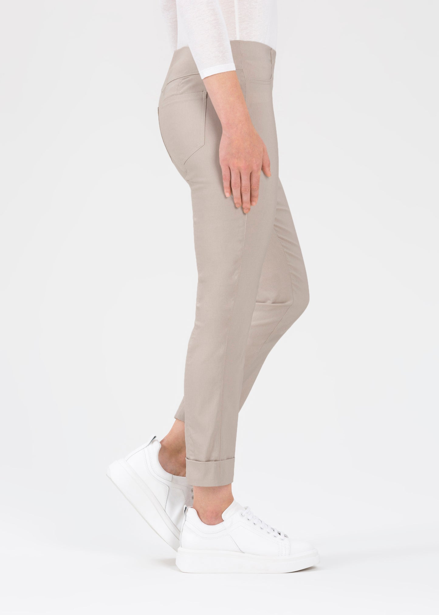 Stehmann Igor 6/8 trousers in stretchy Bengaline quality Beige